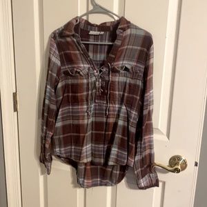 size medium. So brand. plaid. flannel.